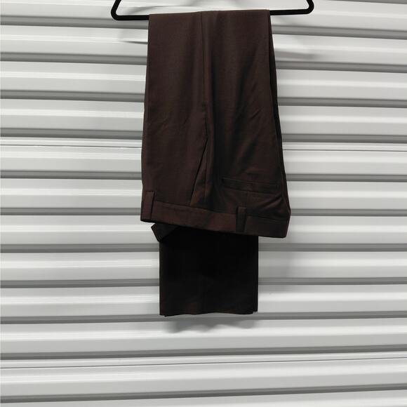 Salvatore Ferragamo Men Pants IT 42 US 32 Wool Silk Brown Dress Trouser Italy - Picture 3 of 12